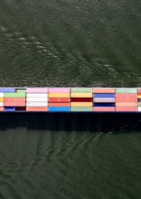 a large container ship in a body of water